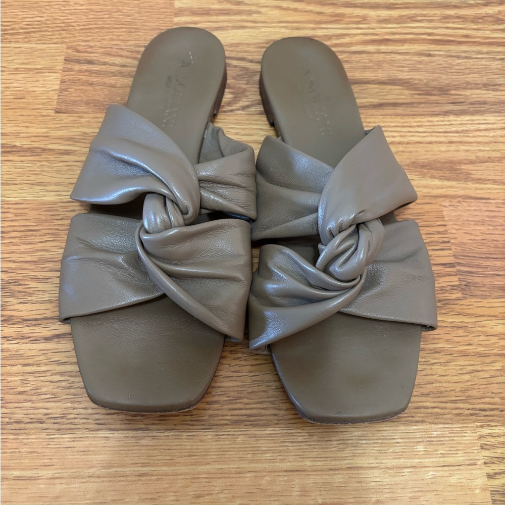 A. Soliani Taupe Rodi sandals - Picture 3 of 6